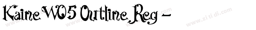 KaineW05 Outline Reg字体转换